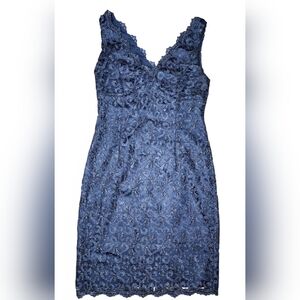 Adrianna Papell for E! Live From the Red Carpet Women’s Size 6 Navy Blue Lace